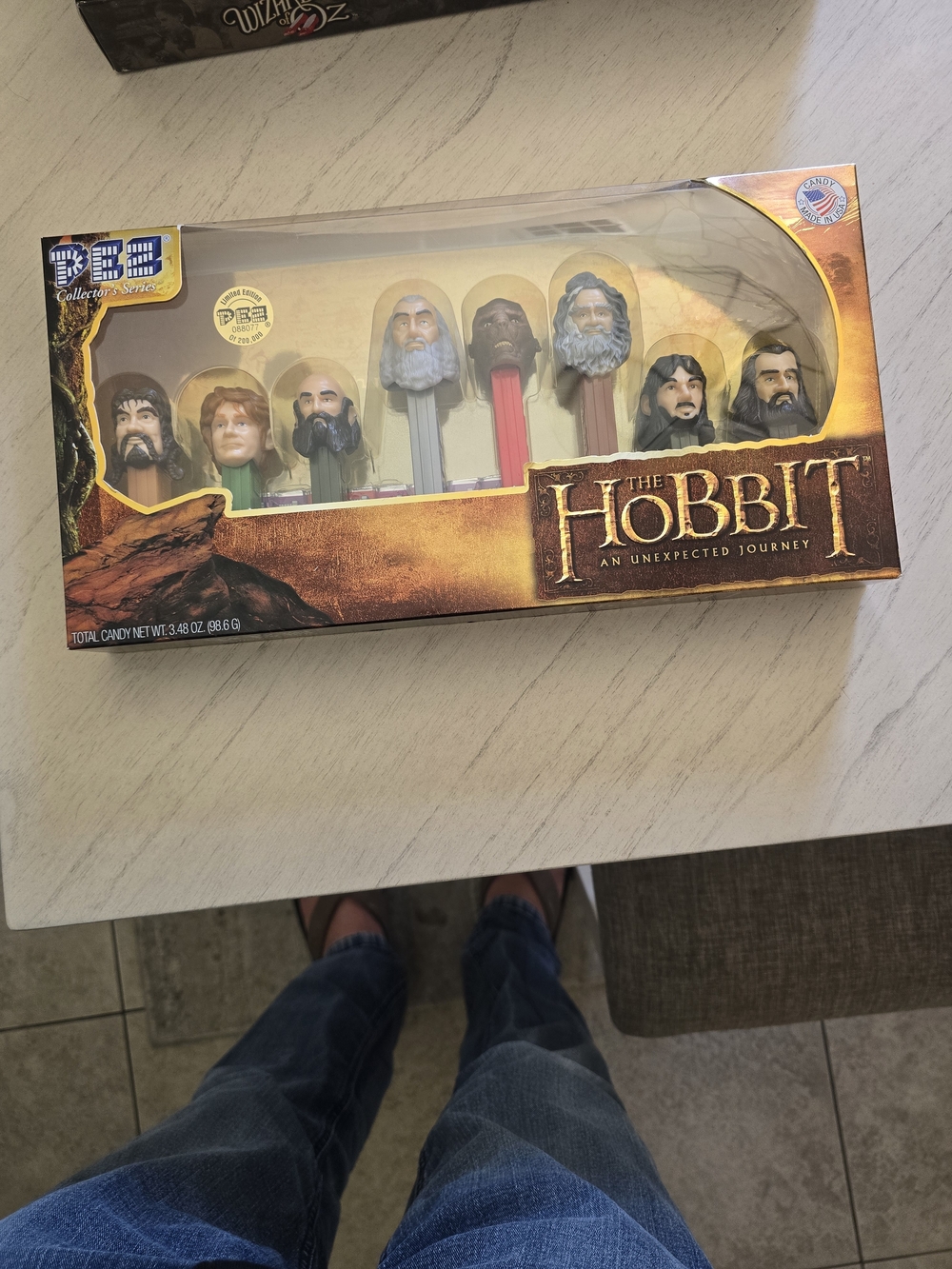 The Hobbit PEZ Collector Set - Yellow & Brown Packaging